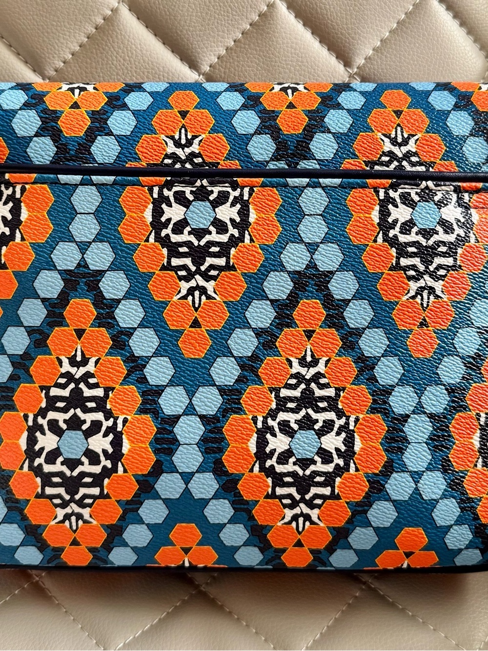 Blue & Orange Patterned Vera Bradley Crossbody - Picture 4 of 7